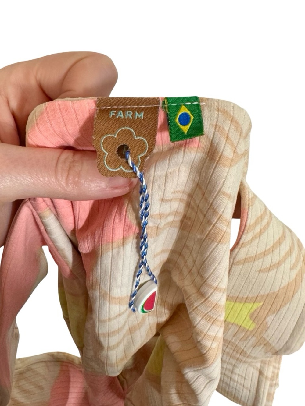 FARM Rio Tropical Floral Ribbed Crop Top - Picture 4 of 5